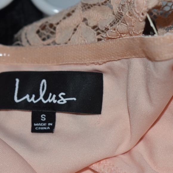 NWT Lulus BLUSH PINK LACE OFF-THE-SHOULDER MAXI - Picture 7 of 7